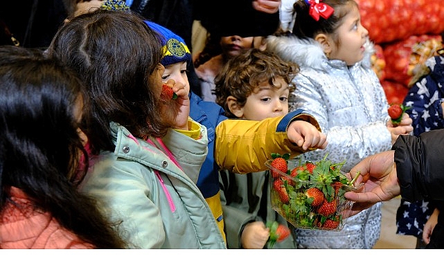 Minikler, yerli malını hal binasında öğrendi